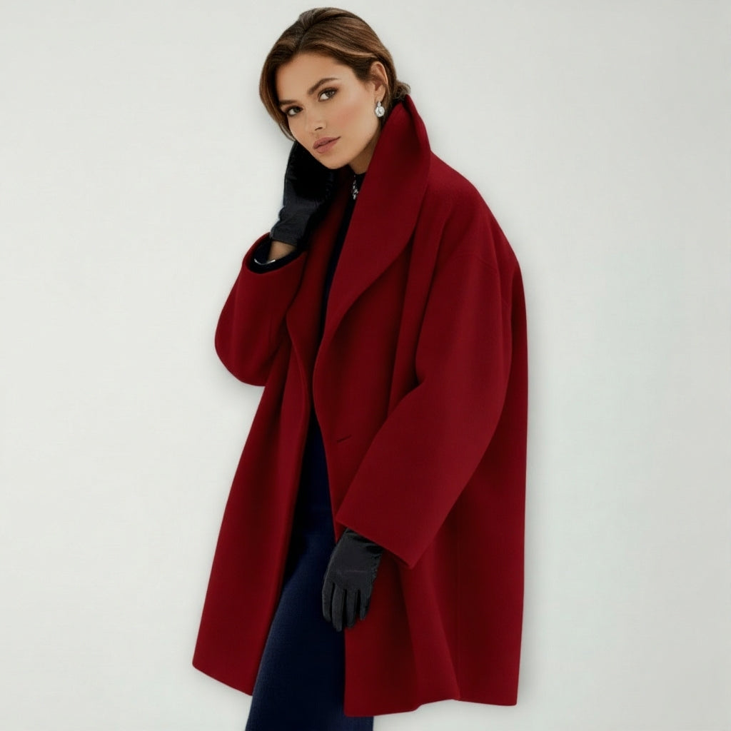 Manteau D'Hiver Surdimensionné Femme à Col Large