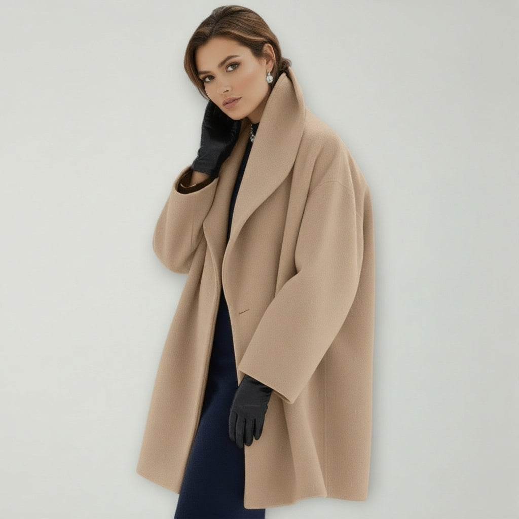 Manteau D'Hiver Surdimensionné Femme à Col Large