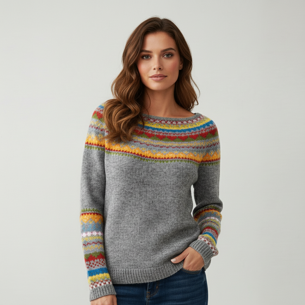 Pull en Laine Mérinos Femme Élégant et Confortable