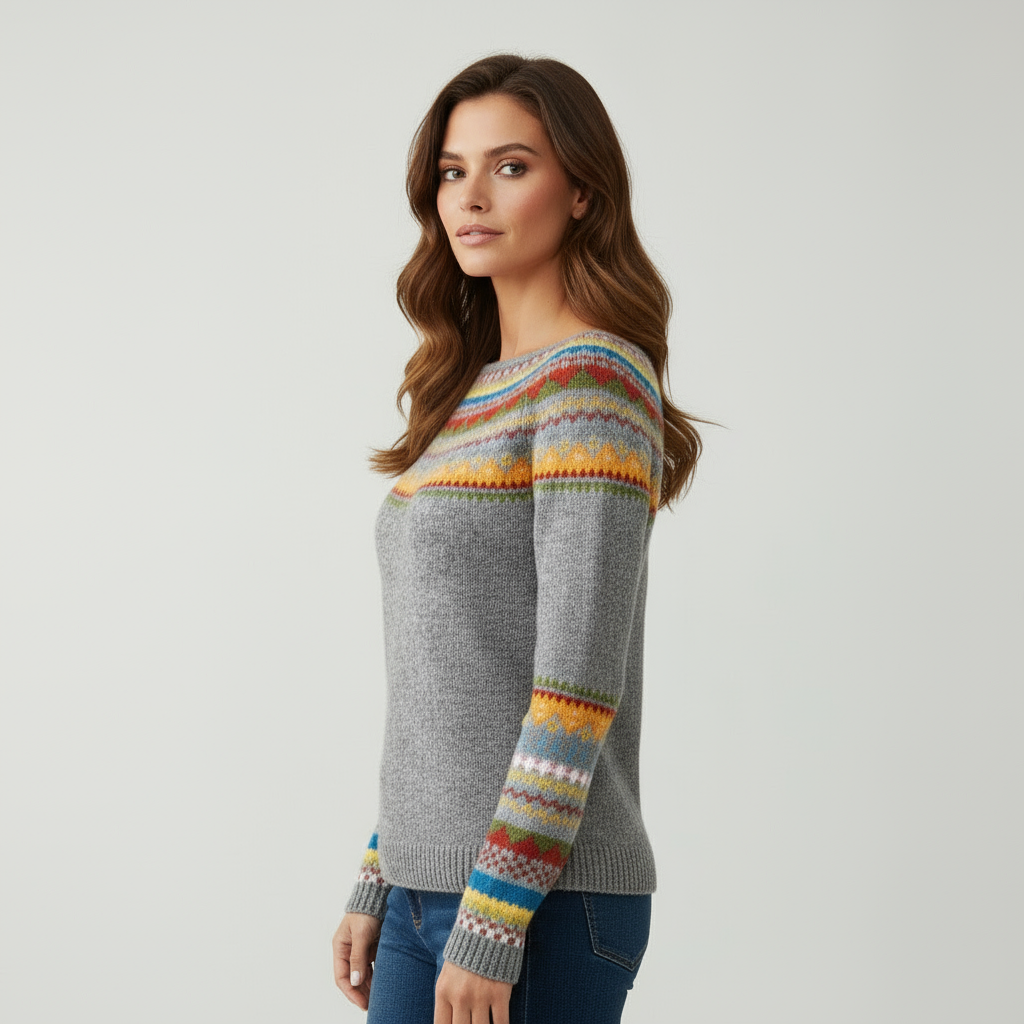 Pull en Laine Mérinos Femme Élégant et Confortable