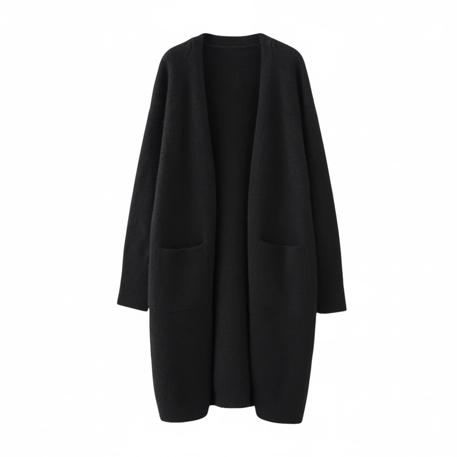 Cardigan Long Ouvert en Tricot pour Femme 0