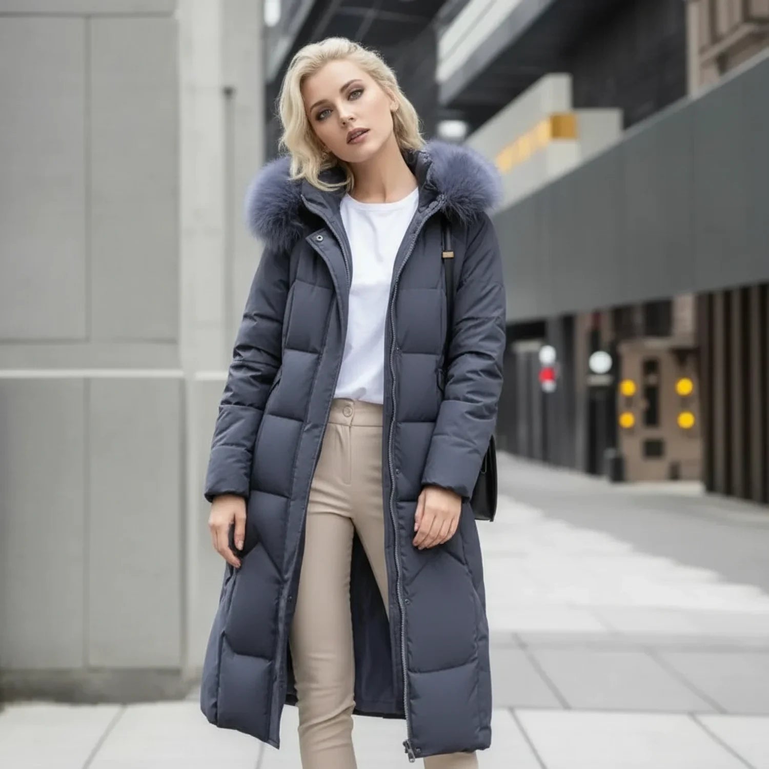 Doudoune Longue à Capuche pour Femme 7