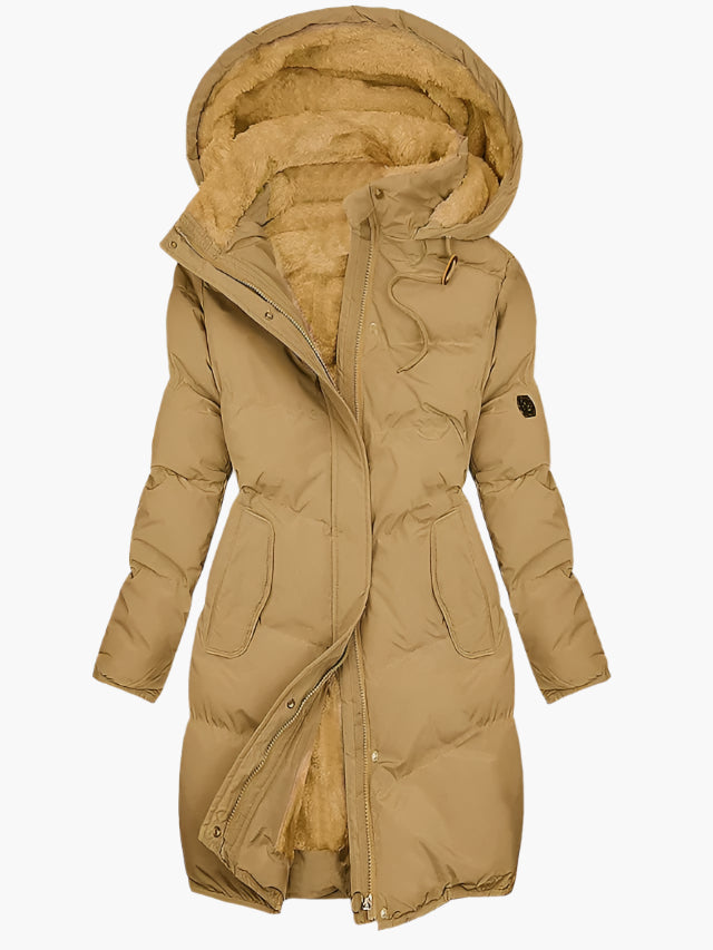 Manteau Long Matelassé à Capuche pour Femme 2