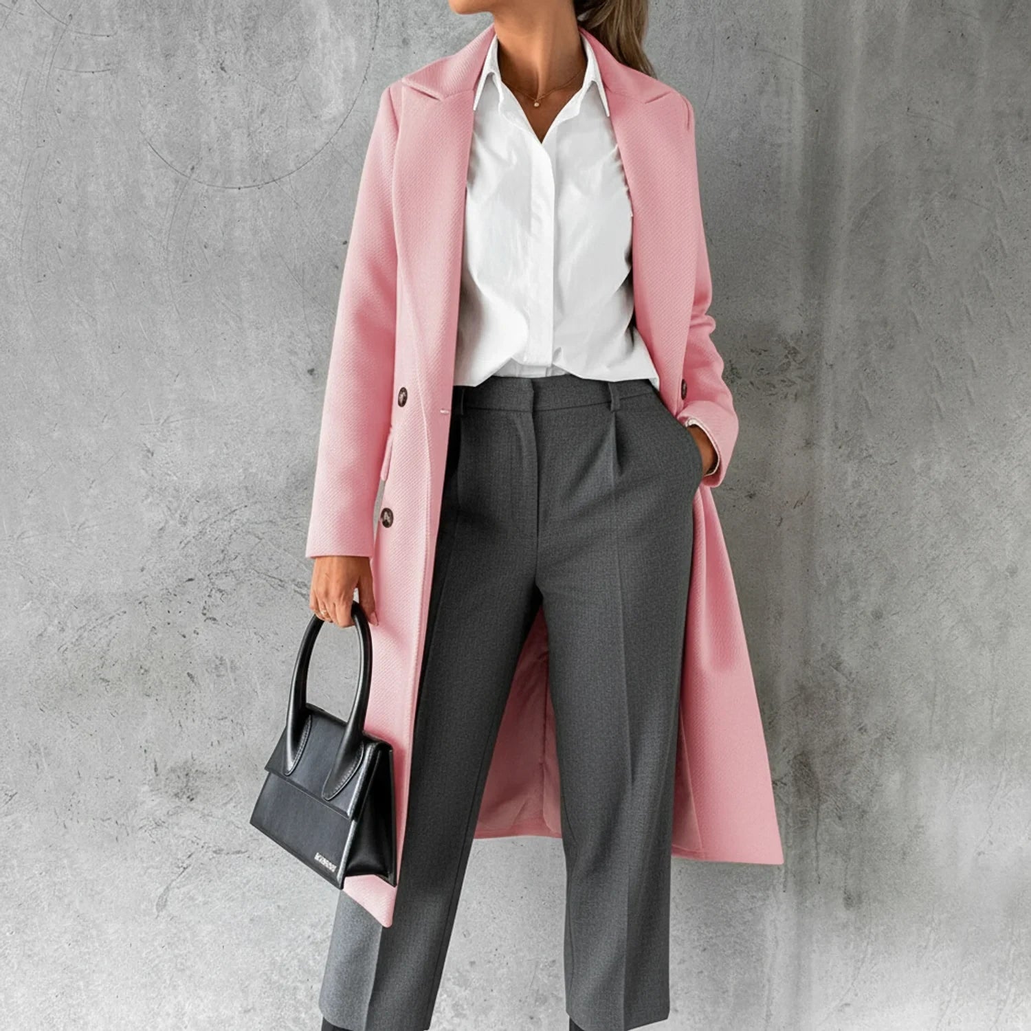 Manteau Long à Double Boutonnage pour Femme 3