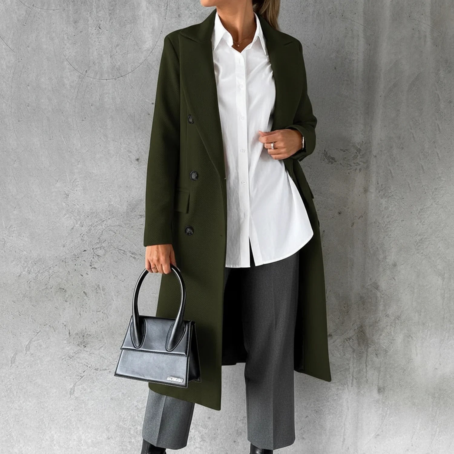 Manteau Long à Double Boutonnage pour Femme 5