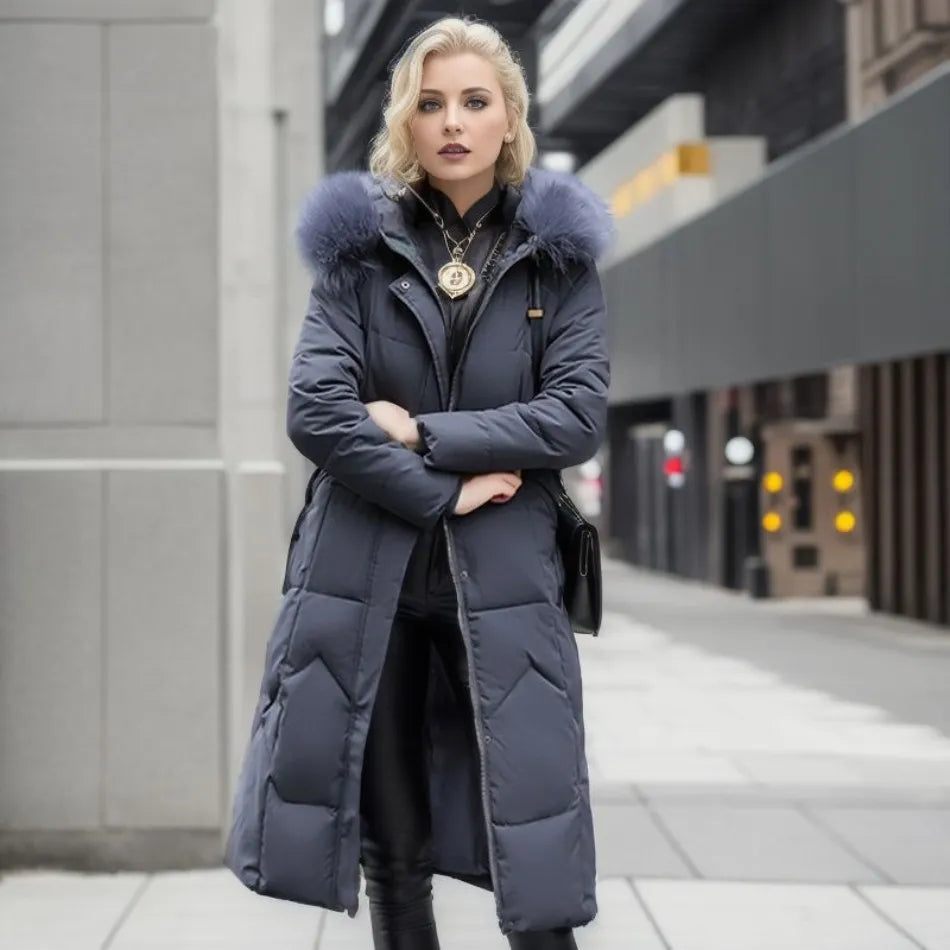 Manteau Matelassé Hiver Femme avec Capuche Élégante 11