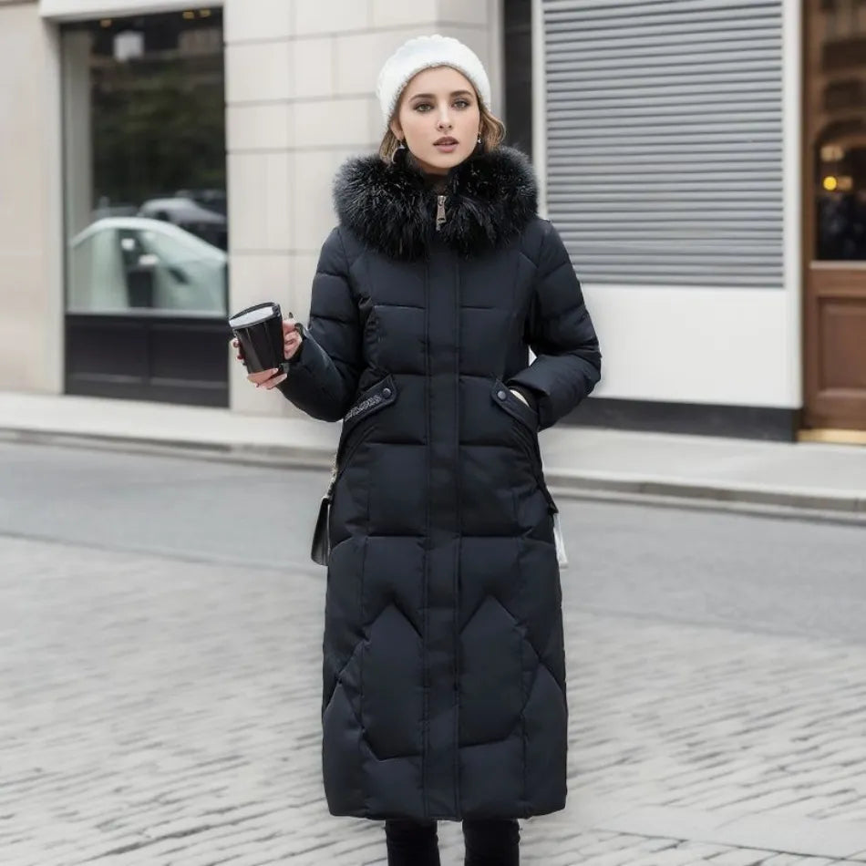 Manteau Matelassé Hiver Femme avec Capuche Élégante 5