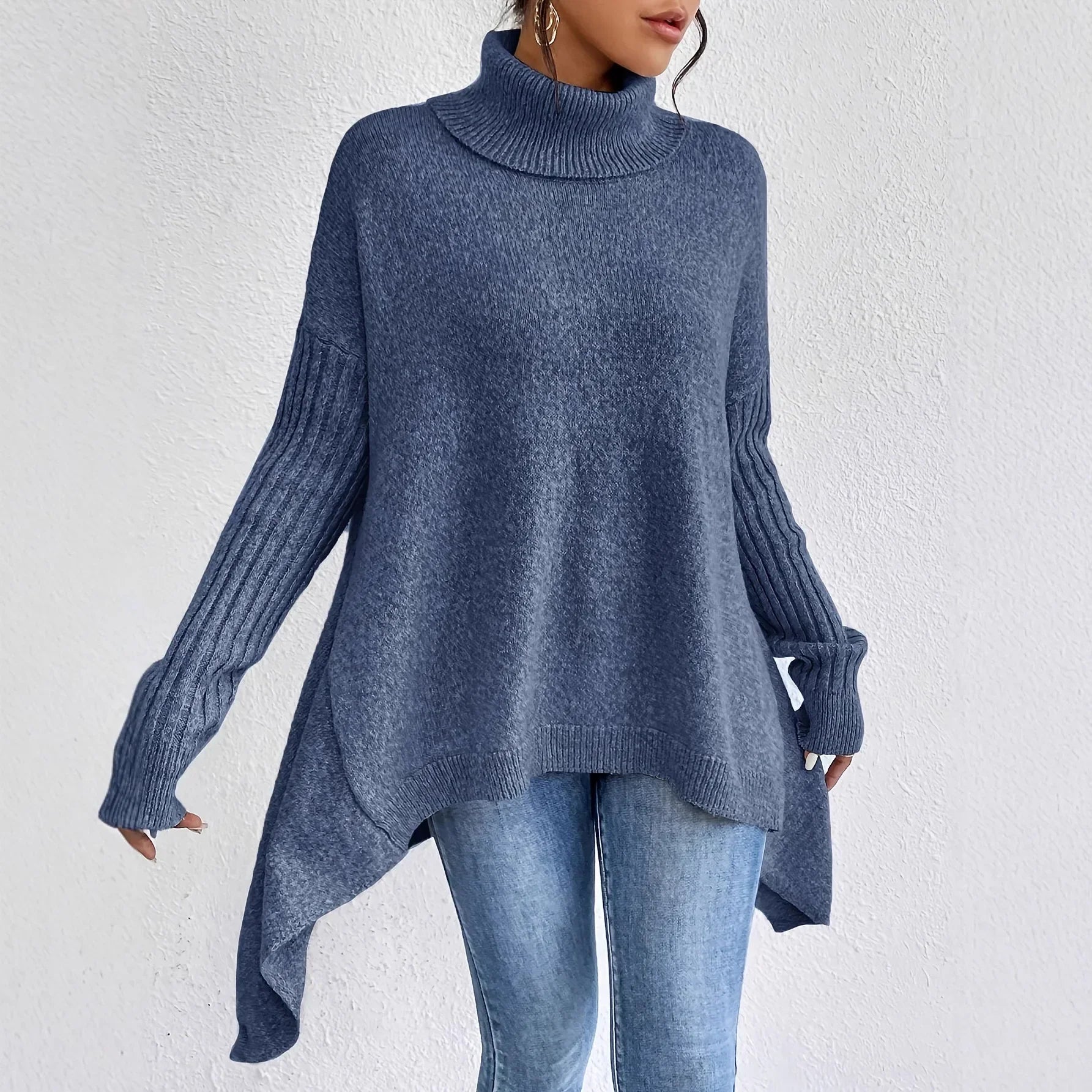 Pull En Cachemire Femme Oversized À Col Roulé 5