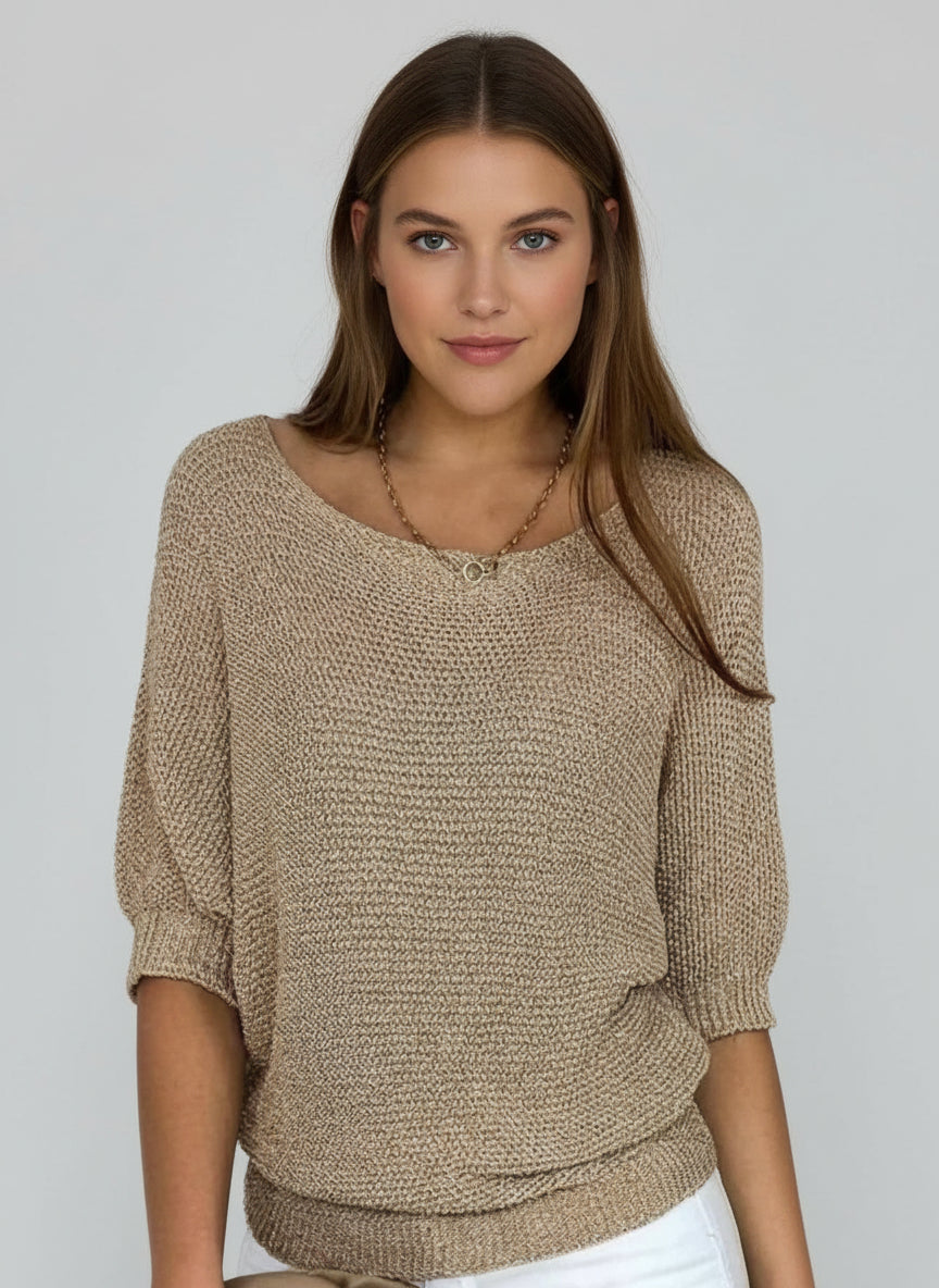 Pull Femme Doux à Manches Courtes Décontracté 0