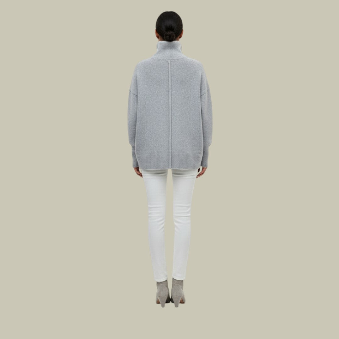 Pull Femme Oversized Col Roulé Doux Hiver 2