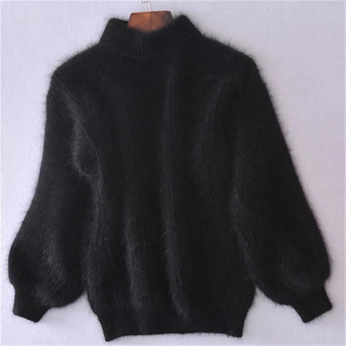 Pull Femme en Tricot Chaud à Col Haut 7