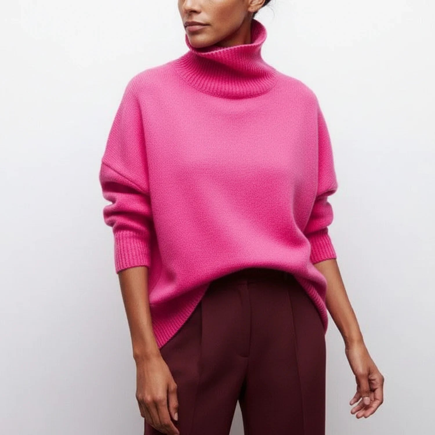 Pull Oversized à Col Roulé pour Femme 3