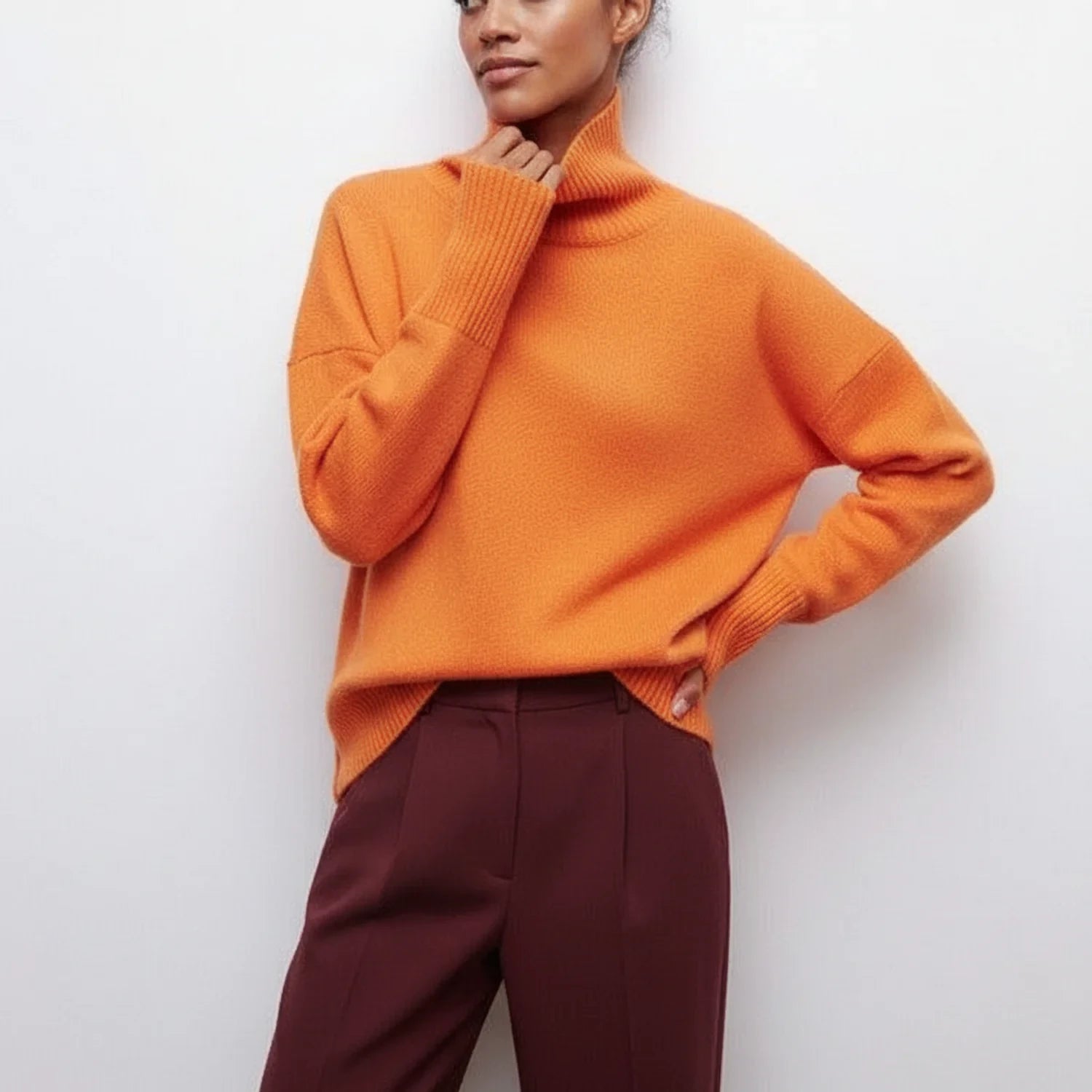 Pull Oversized à Col Roulé pour Femme 4