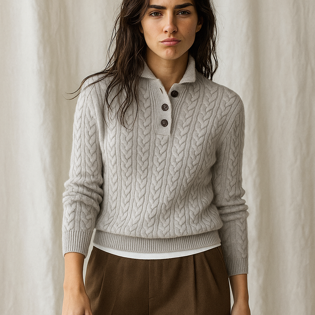 Pull en Laine Torsadé Montant Femme Chic 7