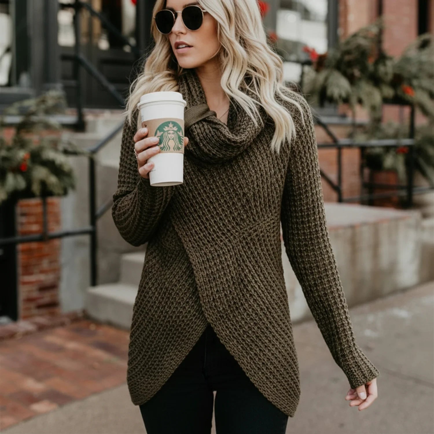 Women’s Cozy Wrap Front Cardigan for Winter 0