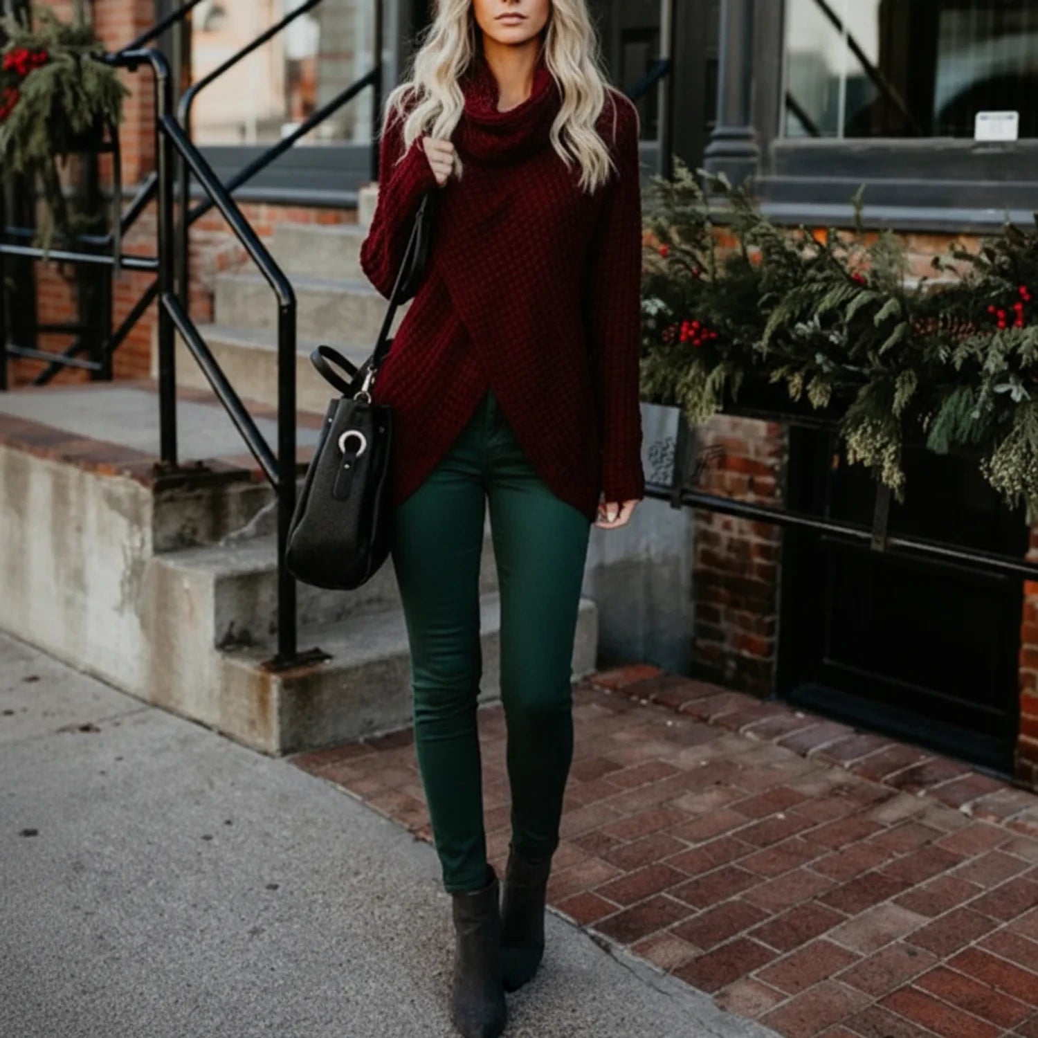 Women’s Cozy Wrap Front Cardigan for Winter 2